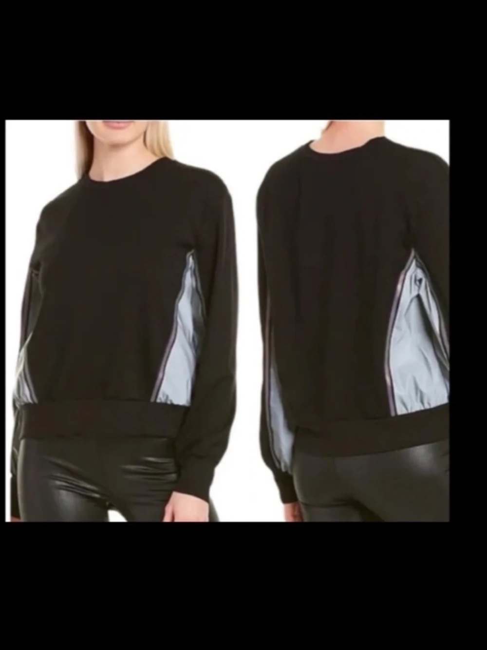 Terez Glow Gear Reflective Sweatshirt Black, Gray Iridescent Size XL - NWT